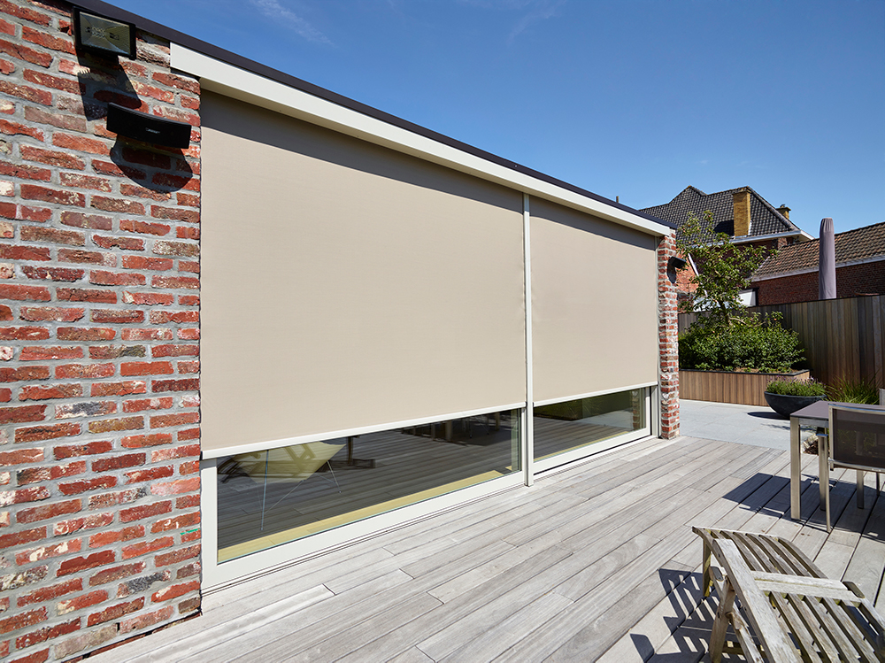 Screens Doekzonwering Gerenoveerde gezinswoning Terras
